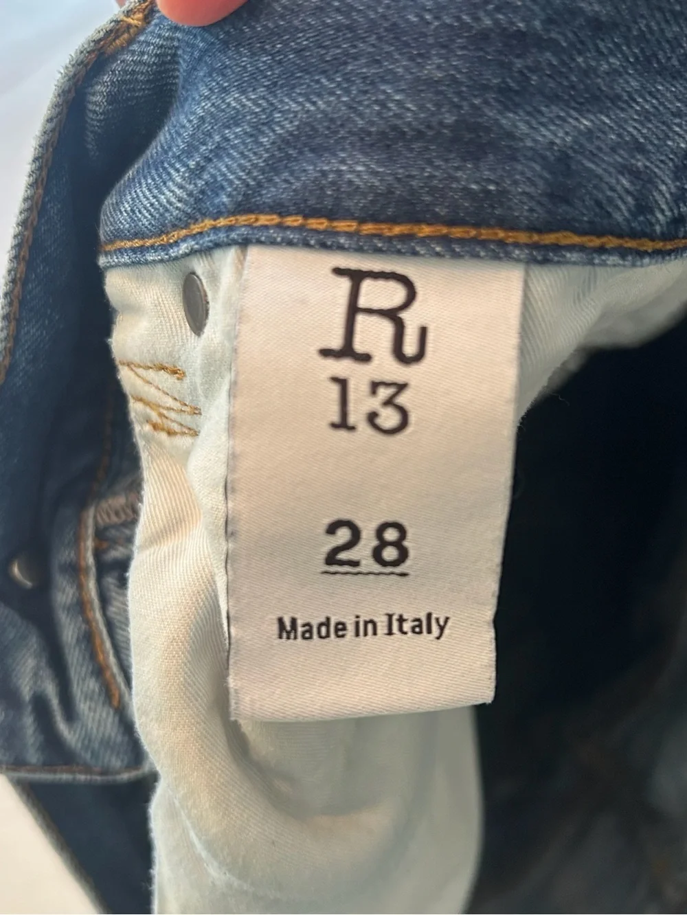 R13 Cross-Over Jeans - Jasper wash. sz 28 - Picture 6 of 9